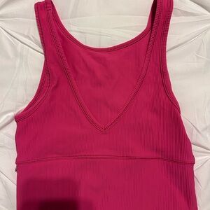 Lululemon Power Pivot Ribbed Tank Top Hot Pink